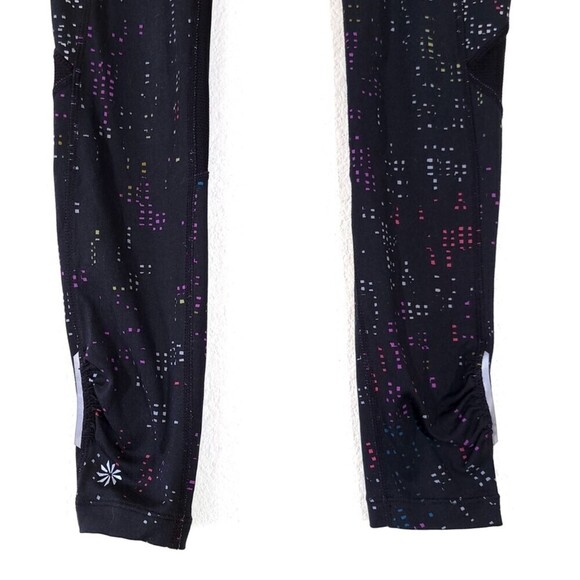 ATHLETA Fast Lane Be Free Mid Rise Leggings Black Mesh Multicolor Womens XXS - Picture 6 of 14